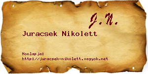 Juracsek Nikolett névjegykártya