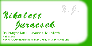 nikolett juracsek business card